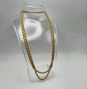 ROPE NECKLACE .39 Grams Gold Tone 19"